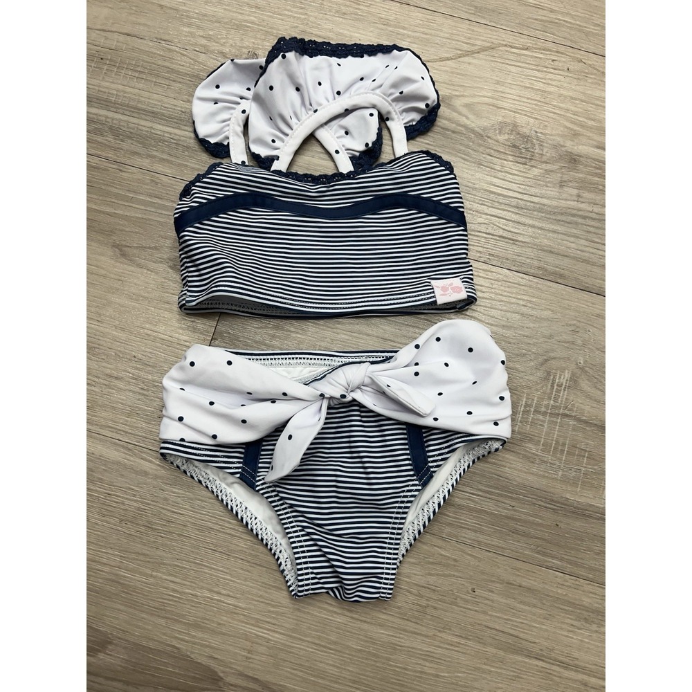 Sweethoney Blue White striped Swimsuit Size‎ 12m